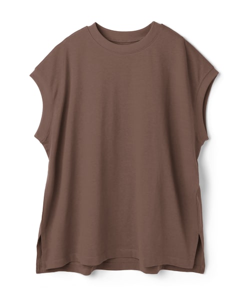 GRL（グレイル）の「フレンチスリーブTシャツ（Tシャツ/カットソー・レディース・オフホワイト/チャコール/ベージュ/ブラウン/グリーン・F）」の3枚目の写真