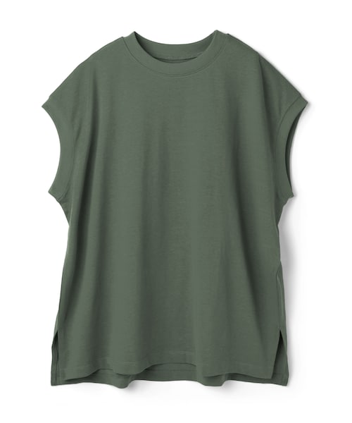 GRL（グレイル）の「フレンチスリーブTシャツ（Tシャツ/カットソー・レディース・オフホワイト/チャコール/ベージュ/ブラウン/グリーン・F）」の5枚目の写真