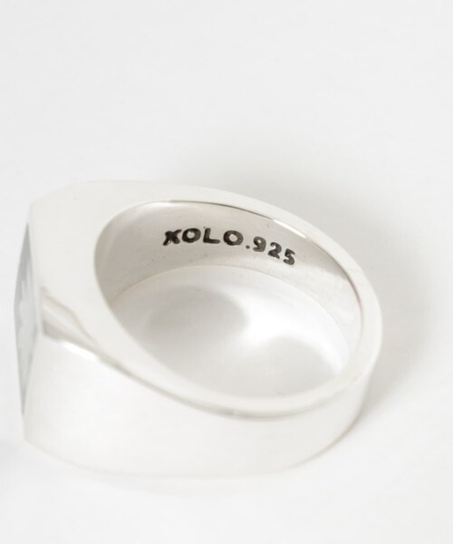 URBAN RESEARCH（アーバンリサーチ）の「XOLO　Signet Green Flower（リング・メンズ・SILVER・L）」の6枚目の写真