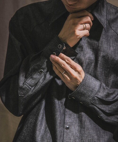 URBAN RESEARCH(アーバンリサーチ)の「『別注』semoh×URBAN RESEARCH Eastern Western shirts(シャツ/ブラウス・メンズ・BLACK・2/3)」の5枚目の写真