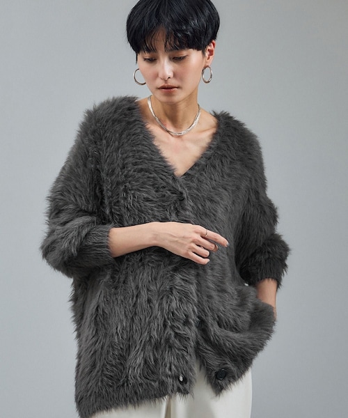 FURFURフラワージャガードシアーカーディガン【橋本環奈 菅原美月 着用】