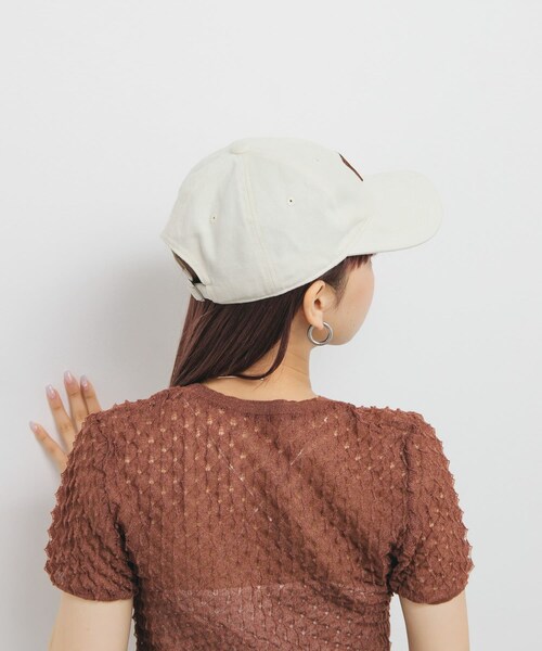 KBF（ケイビーエフ）の「プランプチェーンステッチCAP（キャップ・レディース・IVORY/BROWN/GREEN・one）」の6枚目の写真