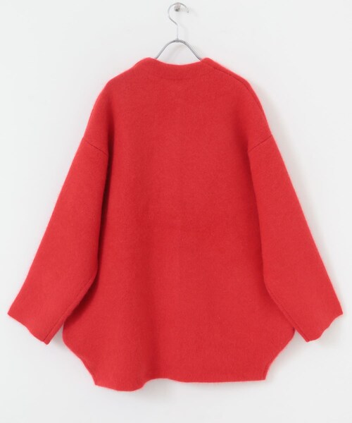 URBAN RESEARCH ROSSO（アーバンリサーチロッソ）の「ELENDEEK　CN RACCOON MIX WCD（カーディガン/ボレロ・レディース・IVY/LGRY/RED/MINT/BEG・1/2）」の12枚目の写真