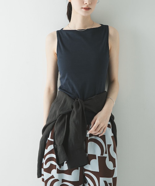 URBAN RESEARCH(アーバンリサーチ)の「FLORE FLORE TIMMI TANK(タンクトップ・レディース・BLACK/CHOCO PLUM/EVERGREEN/NAVY/MULBERRY・S)」の1枚目の写真