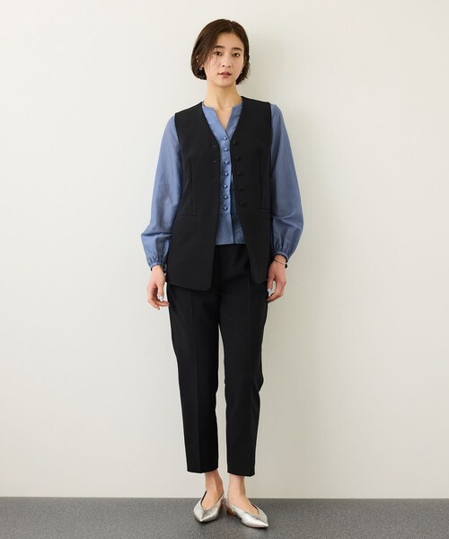 ROPE'（ロペ）の「カールマイヤーウエストタックペプラムブラウス/イージーケア（シャツ/ブラウス・レディース・ブルー系/ピンク系・36/38）」の8枚目の写真