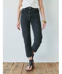 Ungrid | ハイウエストスリムテーパードデニム(デニムパンツ)