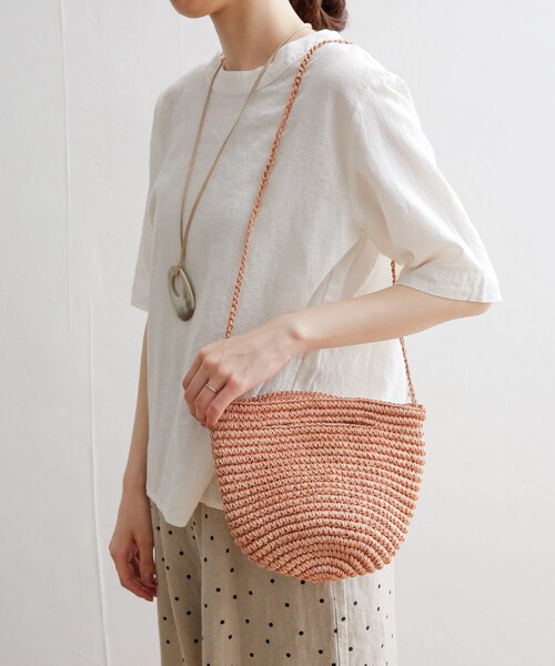 URBAN RESEARCH DOORS（アーバンリサーチドアーズ）の「Magda Made　Mini Soledad Bag（かごバッグ・レディース・Peach/Burgundy/Black・-）」の11枚目の写真