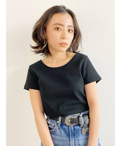 EVRIS（エヴリス）の「BASICシンプルショートTEE（Tシャツ/カットソー・レディース・ブラック/アイボリー/カーキ/ミントグリーン/ホワイト/ピンク/パープル・F）」の8枚目の写真