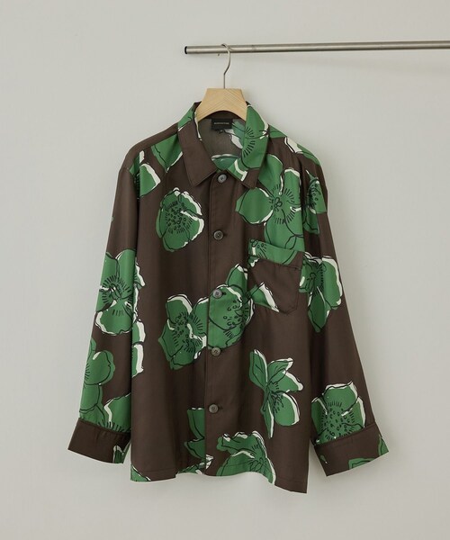 ADAM ET ROPE'(アダムエロペ)の「【J'aDoRe・一部店舗限定】【BANANATIME(バナナタイム)】PJ 2 SHIRT / シルクシャツ(シャツ/ブラウス・レディース・ブラック系/ダークブラウン系・XS)」の8枚目の写真