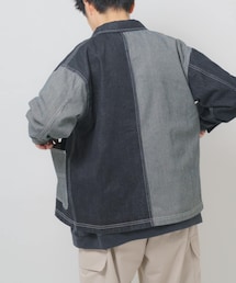 ITEMS URBANRESEARCH | ヒッコリー×デニム切替ワークジャケット(デニムジャケット)
