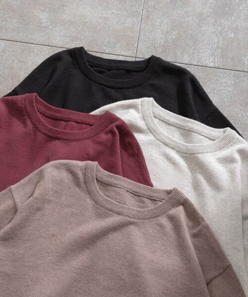 ITEMS URBANRESEARCH(アイテムズ アーバンリサーチ)の「カシミヤ×コットンクルーネックセーター(ニット/セーター・メンズ・GRY/BRD/MOC/BLK・M/L)」の16枚目の写真