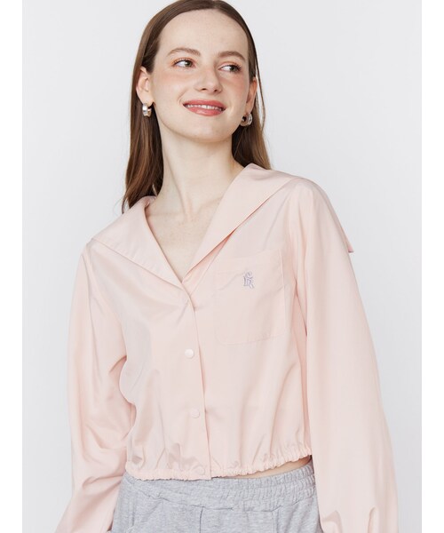 CALNAMUR（カルナムール）の「SAILOR COLLAR BLOUSON/セーラーカラーブルゾン（ブルゾン・レディース・ホワイト/ピンク/ネイビー・F）」の9枚目の写真