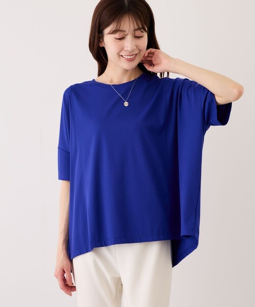 Jayro(ジャイロ)の「クリアクールワイドシルエットプルオーバー(Tシャツ/カットソー・レディース・ブラック/ホワイト系/ブルー・F)」の18枚目の写真