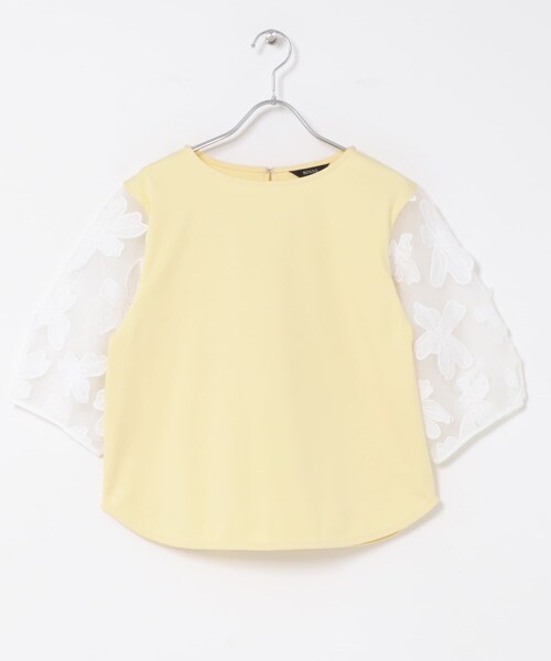 URBAN RESEARCH ROSSO（アーバンリサーチロッソ）の「『WEB限定』フラワードッキングカットソー（Tシャツ/カットソー・レディース・WHITE/BLACK/GRAY/YELLOW・Free）」の14枚目の写真