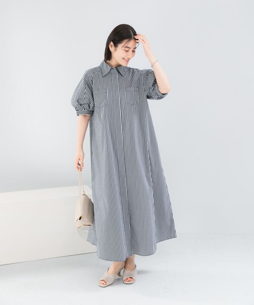 URBAN RESEARCH ROSSO（アーバンリサーチロッソ）の「『別注』ELENDEEK×ROSSO　RELAXY SHIRT ONE-PIECE（ワンピース・レディース・O.WHT/BLU/BLK・1）」の17枚目の写真