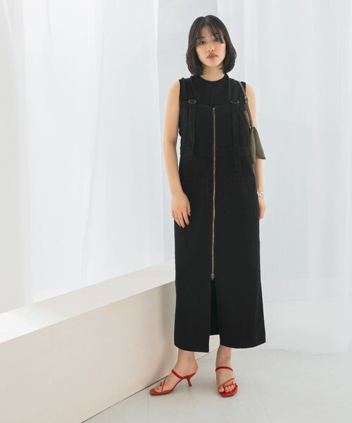 URBAN RESEARCH ROSSO（アーバンリサーチロッソ）の「『別注』Lee×ROSSO　ILINE SALOPETTE SKIRT（ワンピース・レディース・BLK ONEWASH/ONEWASH・S/M）」の9枚目の写真
