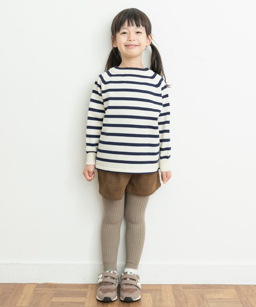 URBAN RESEARCH DOORS（アーバンリサーチドアーズ）の「ウーステッドヤーン配色ニット(KIDS)（ニット/セーター・キッズ・OFF×NAVY/ORANGE・105/120/135）」の8枚目の写真