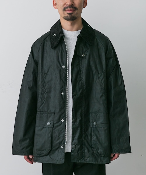 URBAN RESEARCH DOORS(アーバンリサーチドアーズ)の「OS BEDALE WAX JACKET(テーラードジャケット・メンズ・BLACK/SAGE・36/38/40)」の1枚目の写真