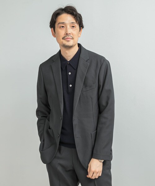 URBAN RESEARCH DOORS（アーバンリサーチドアーズ）の「LIFE STYLE TAILOR　ウールライクツイルコンフォータブルジャケット（テーラードジャケット・メンズ・NAVY/OLV BROWN/BLUE GRAY・S/M/L/XL）」の9枚目の写真