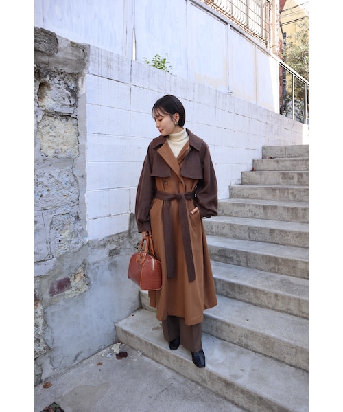 neam  ロングコート　キャラメルラテコート neam ロングコートキャラメルラテコート