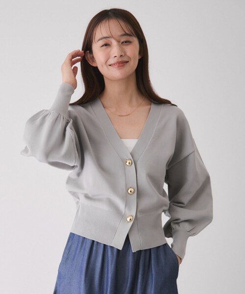 Jayro（ジャイロ）の「Vネックカーディガン（カーディガン/ボレロ・レディース・ブラック/チャコール/グレー/オフホワイト/ダークブラウン・M）」の20枚目の写真