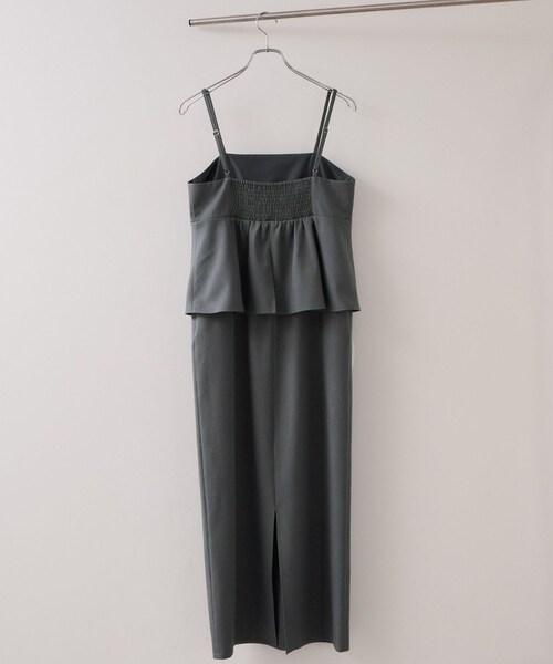 VIS（ビス）の「【WEB限定】美easyコンフォートツイルペプラム切替キャミワンピース/イージーケア・UVケア（ワンピース・レディース・グレー/ベージュ/ネイビー・F）」の16枚目の写真