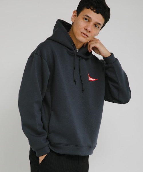 URBAN RESEARCH Sonny Label（アーバンリサーチサニーレーベル）の「カレッジプリントダンボールパーカー（パーカー・メンズ・アイスグレー/チャコール/ネイビー・M/L）」の3枚目の写真