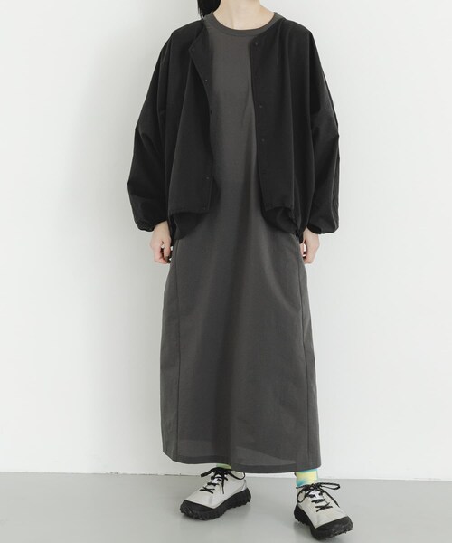 EKAL（エカル）の「『吸水速乾/通気性/軽量』DOT AIR CARDIGAN（カーディガン/ボレロ・レディース・ブラック/ブラウン/チャコール・One）」の11枚目の写真