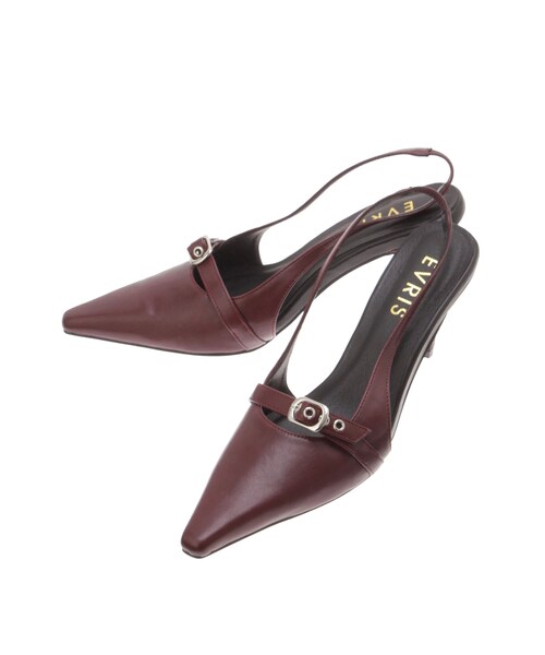 EVRIS（エヴリス）の「ベルテッドミュール（パンプス・レディース・ブラック/レッド/ミックス・S/M/L）」の18枚目の写真