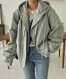 SECRETLABEL | カジュアルフード付きブルゾン(モッズコート)