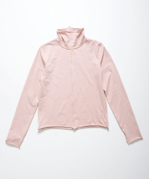 Crisp（クリスプ）の「ハイネックメロウTシャツ[c1R3044]（Tシャツ/カットソー・レディース・ベージュ/グレー/ピンク・FREE）」の6枚目の写真