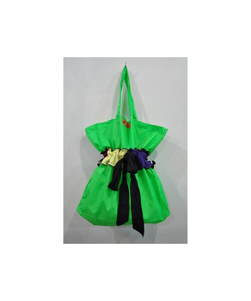 RehersalL（リハーズオール）の「ナイロンニットフリルトートバッグ（トートバッグ・レディース・オレンジ/ピンク/グリーン/ブルー/ブラック/イエロー・one）」の3枚目の写真