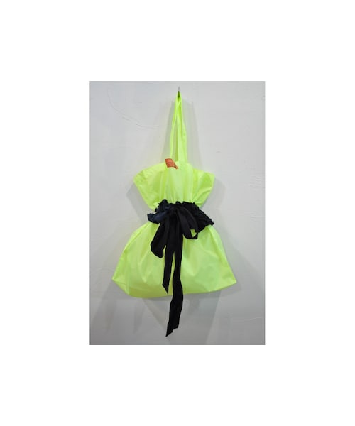 RehersalL（リハーズオール）の「ナイロンニットフリルトートバッグ（トートバッグ・レディース・オレンジ/ピンク/グリーン/ブルー/ブラック/イエロー・one）」の5枚目の写真