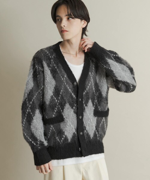SENSE OF PLACE by URBAN RESEARCH（センスオブプレイスバイアーバンリサーチ）の「アーガイルVネックカーディガン（ニット/セーター・メンズ・BLACK/BLUE/NAVY/BROWN・M/L）」の15枚目の写真