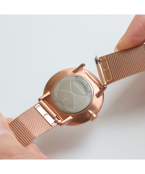 nordgreen（ノードグリーン）の「Philosopher - ホワイトダイヤル メッシュストラップ（アナログ腕時計・レディース・ガンメタル/シルバー/ゴールド/ローズゴールド・40mm/36mm）」の9枚目の写真