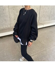 copine | サイドジッパーオーバーサイズトレーナー(2color)(スウェット)