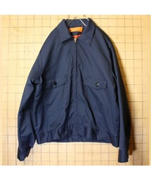 --（--）の「70s 80s USA製 ワーク ジャケット メンズL キルティングライナー ネイビー アメリカ古着（ブルゾン・メンズ）」