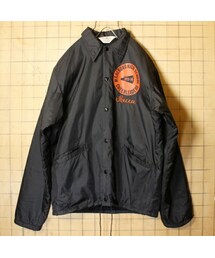 --（--）の「70s USA製 Don Alleson カレッジ プリント ナイロン コーチ ジャケット ブラック ボアライナー メンズS アウトドア アメリカ古着（ナイロンジャケット・レディース）」