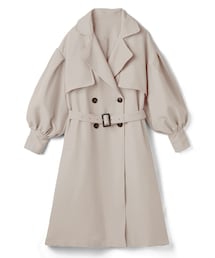 ベルト付きボリュームスリーブトレンチコート