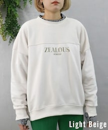 Sheson | パッチワーク刺繍ロゴビッグスウェット(スウェット)