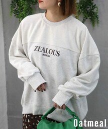 Sheson | パッチワーク刺繍ロゴビッグスウェット(スウェット)