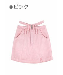 Bobon21 | ウエスト切り込みスエードタイトスカート-全２色-(スカート)