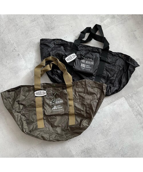 copine（コピン）の「POST GENERALパッカブル ショッピングバスケットバッグ(2color)（エコバッグ/サブバッグ・レディース・オリーブ/ブラック・F）」の2枚目の写真