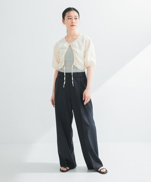 URBAN RESEARCH（アーバンリサーチ）の「『別注』Miller×URBAN RESEARCH　Prib Cami tank（キャミソール・レディース・IVORY/NVY BORDER/CHARCOAL・FREE）」の19枚目の写真