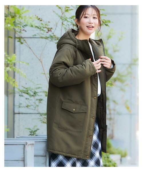 nissen（ニッセン）の「多ポケット中わたマウンテンパーカーコート