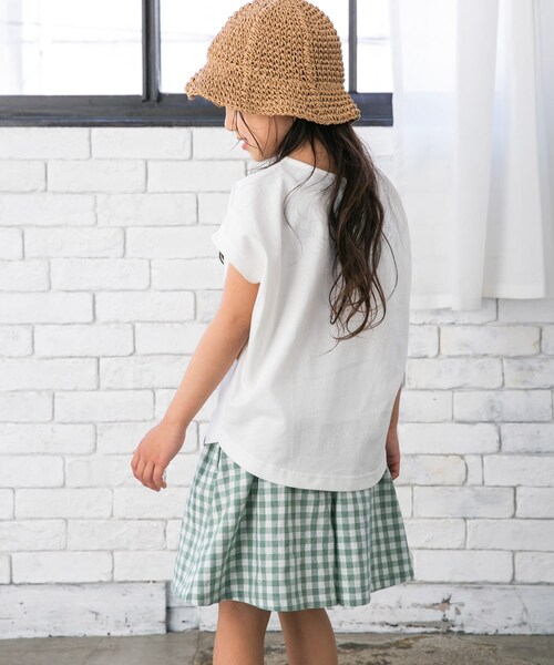 URBAN RESEARCH DOORS(アーバンリサーチドアーズ)の「『親子リンク』add fabrics防汚Tシャツ(KIDS)(その他トップス・キッズ・ORANGE/WHITE・105/120/135/150)」の5枚目の写真