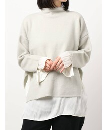 MERCURYDUO | 【To/】圧縮ウール異素材ドッキングニット(ニット/セーター)