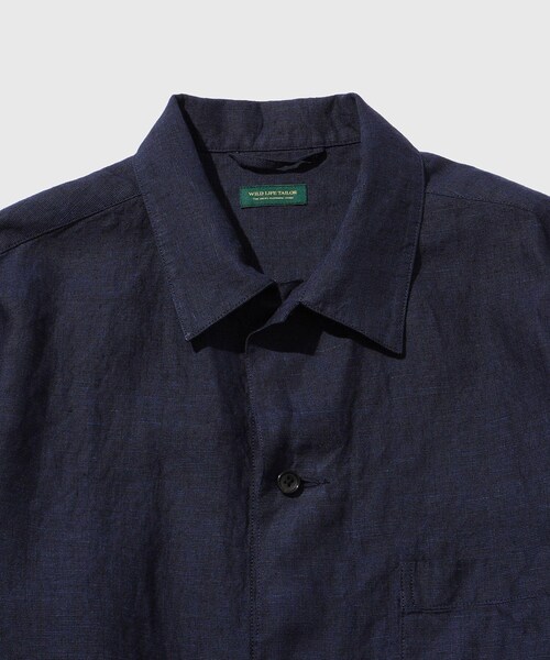 ADAM ET ROPE'(アダムエロペ)の「LINEN COVERALL(カバーオール・メンズ・ベージュ/ネイビー・L/M/S)」の8枚目の写真