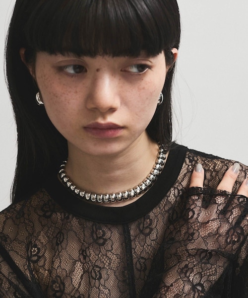 ADAM ET ROPE'(アダムエロペ)の「LES BIJOUX スクエアチェーンネックレス(ネックレス・レディース・ゴールド/シルバー・F)」の1枚目の写真