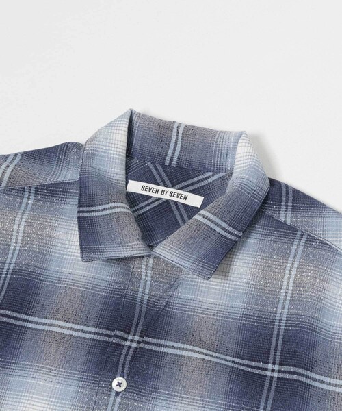 URBAN RESEARCH(アーバンリサーチ)の「SEVEN BY SEVEN OPEN COLLAR SHEER SHIRTS S/S(シャツ/ブラウス・メンズ・110 BLUE・S/M)」の9枚目の写真